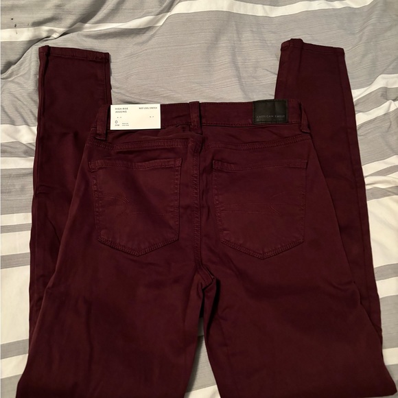 American Eagle wine red jeggings - Picture 4 of 5